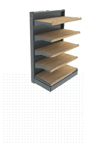 Configuración puntera de góndola Bazar Pro para exhibición destacada